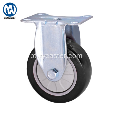 Roda de rodízio de PVC para serviço médio (PU) - rolamento único